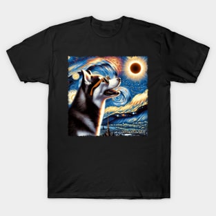 Siberian Huskie Eclipse Expedition: Stylish Tee for Snow-Loving Dog Fans T-Shirt